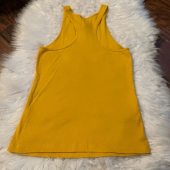 Anthropologie Ribbed Yellow Basic Tank Size Small - Picture 6 of 6
